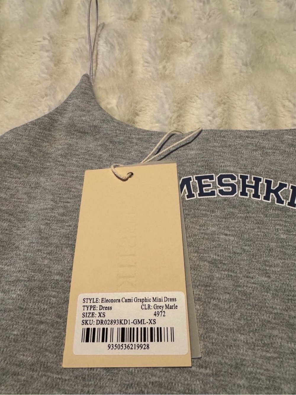 Meshki Grey Marle Graphic Cami Mini Dress